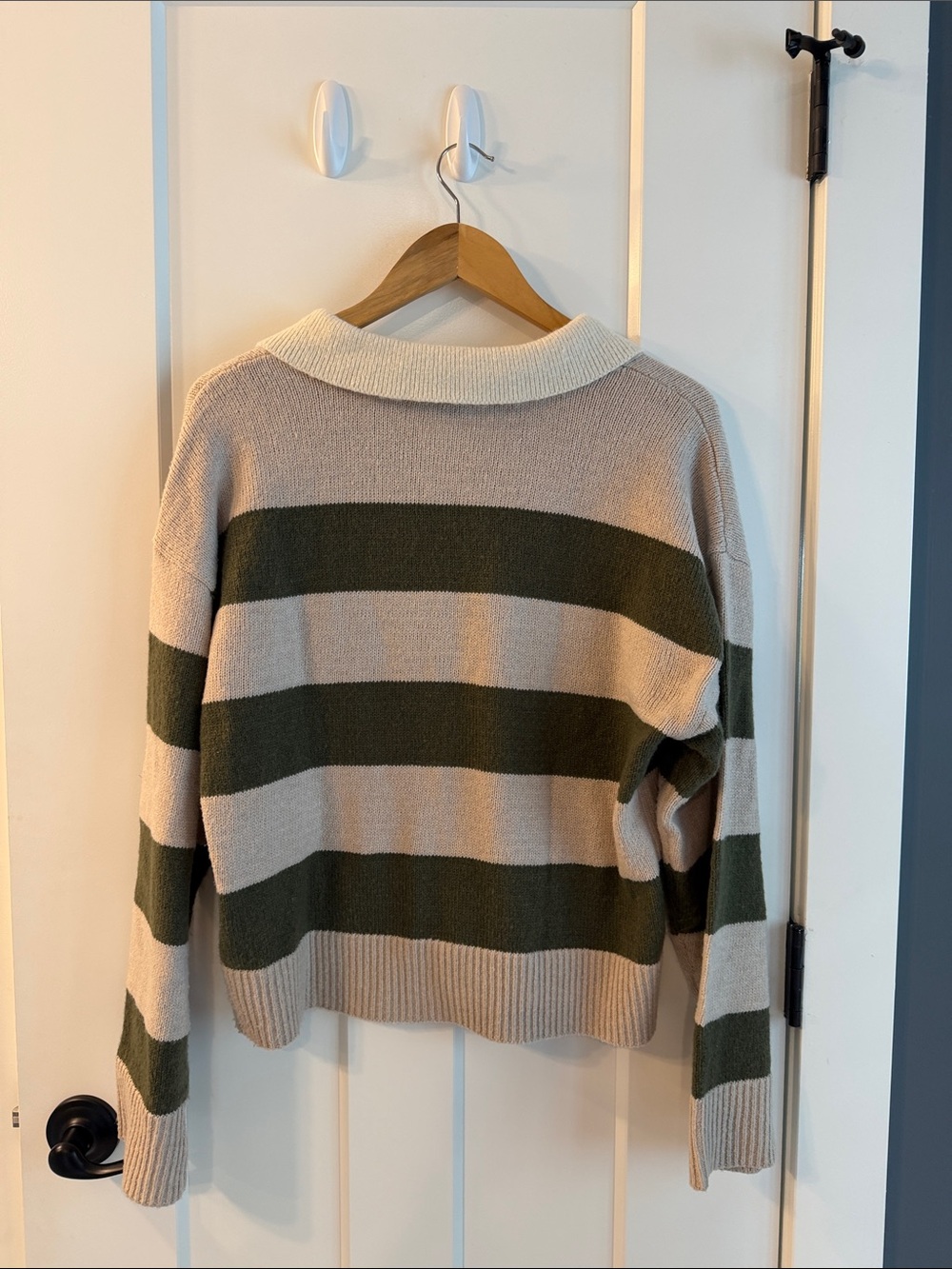Striped Rugby Polo Sweater - Picture 4 of 4
